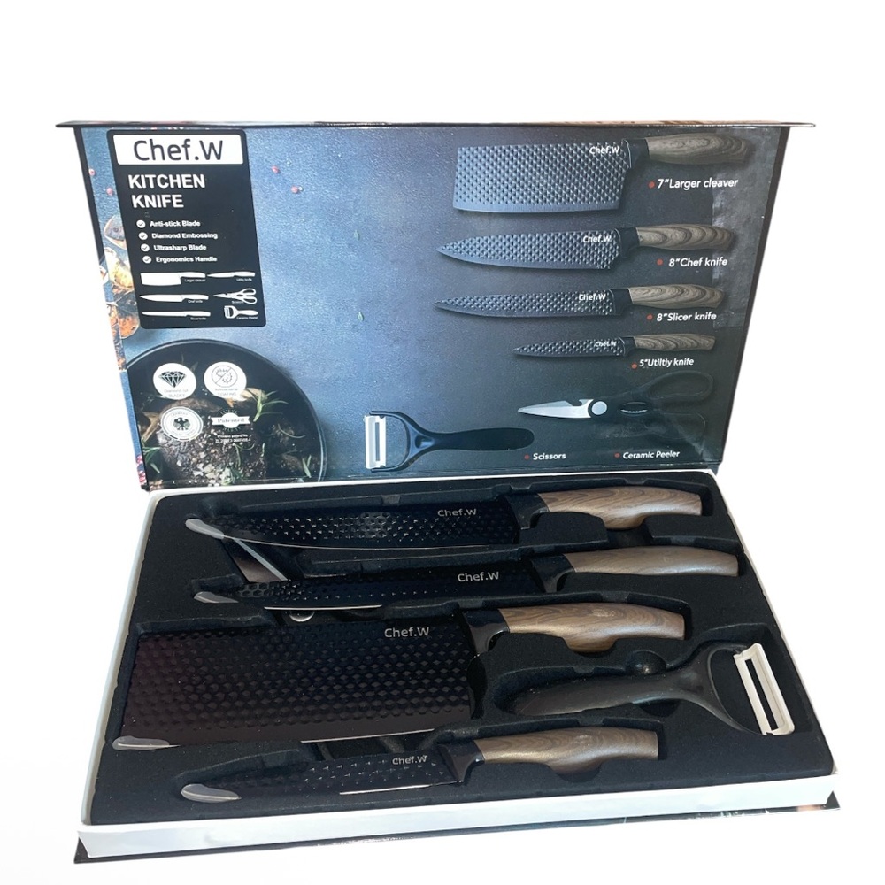 Chef.W Kitchen Knife Set with Peeler